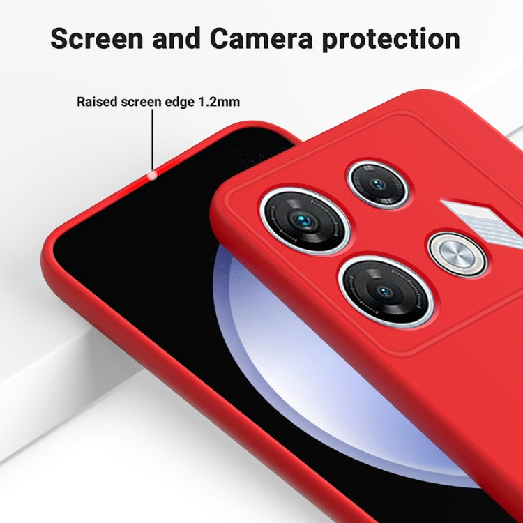 For Infinix GT 10 Pro Solid Color Liquid Silicone Dropproof Full Coverage Protective Case(Red) - Infinix Cases by PMC TechLife | Online Shopping South Africa | PMC TechLife