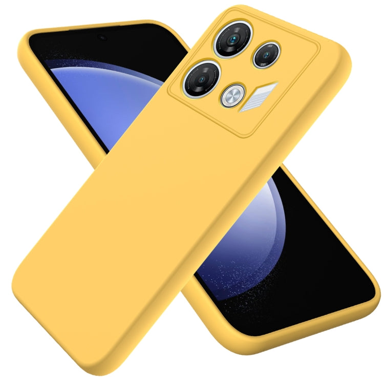 For Infinix GT 10 Pro Solid Color Liquid Silicone Dropproof Full Coverage Protective Case(Yellow) - Infinix Cases by PMC TechLife | Online Shopping South Africa | PMC TechLife