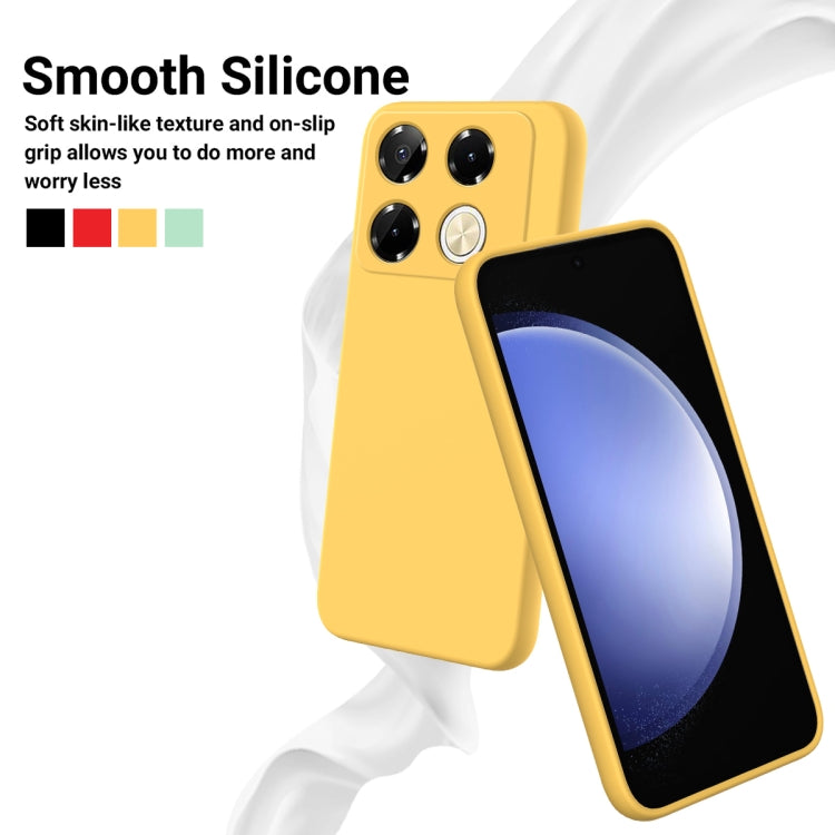 For Infinix Note 40 Pro 4G Solid Color Liquid Silicone Dropproof Full Coverage Protective Case(Yellow) - Infinix Cases by PMC TechLife | Online Shopping South Africa | PMC TechLife | Buy Now Pay Later Mobicred