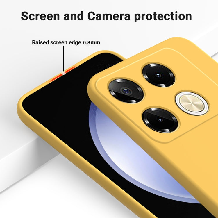 For Infinix Note 40 Pro 4G Solid Color Liquid Silicone Dropproof Full Coverage Protective Case(Yellow) - Infinix Cases by PMC TechLife | Online Shopping South Africa | PMC TechLife | Buy Now Pay Later Mobicred