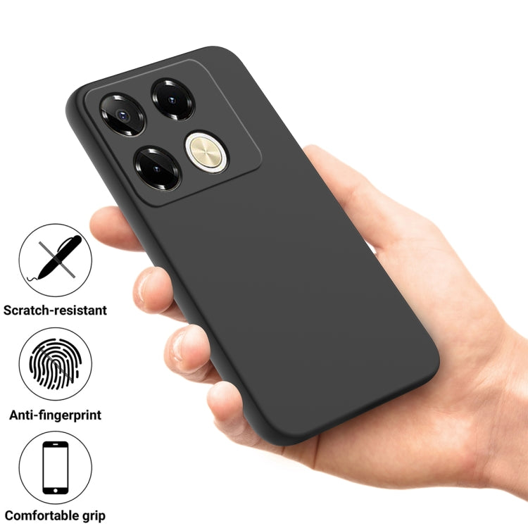 For Infinix Note 40 Pro 4G Solid Color Liquid Silicone Dropproof Full Coverage Protective Case(Black) - Infinix Cases by PMC TechLife | Online Shopping South Africa | PMC TechLife | Buy Now Pay Later Mobicred