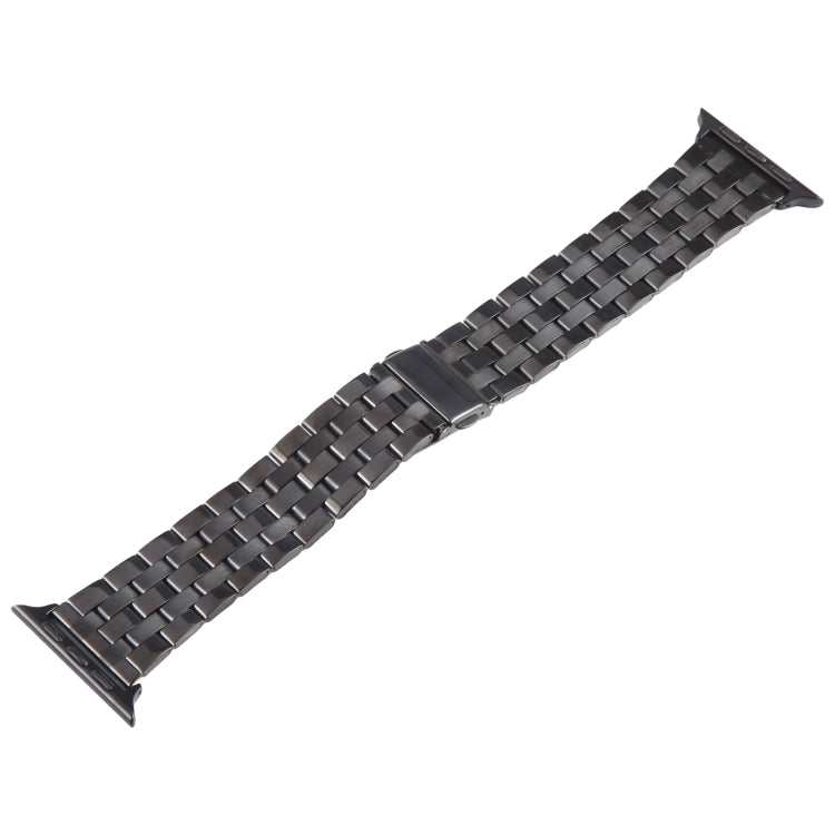For Apple Watch Ultra 49mm 22mm Ultra-thin Five Beads Stainless Steel Watch Band(Black) - free shipping - PMC TechLife - Order now!