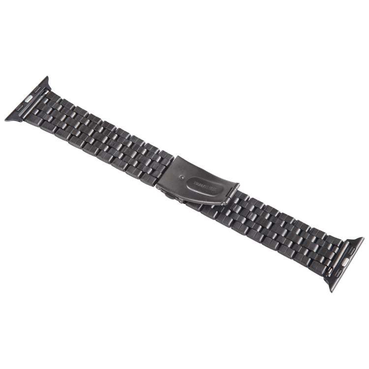 For Apple Watch Ultra 49mm 22mm Ultra-thin Five Beads Stainless Steel Watch Band(Black) - free shipping - PMC TechLife - Order now!