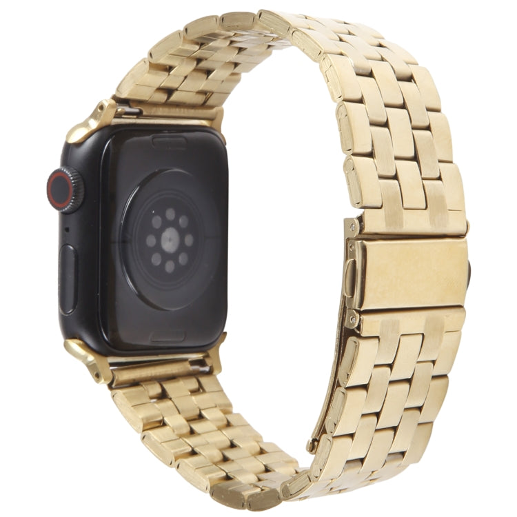 For Apple Watch Ultra 49mm 22mm Ultra-thin Five Beads Stainless Steel Watch Band(Gold) - free shipping - PMC TechLife - Order now!