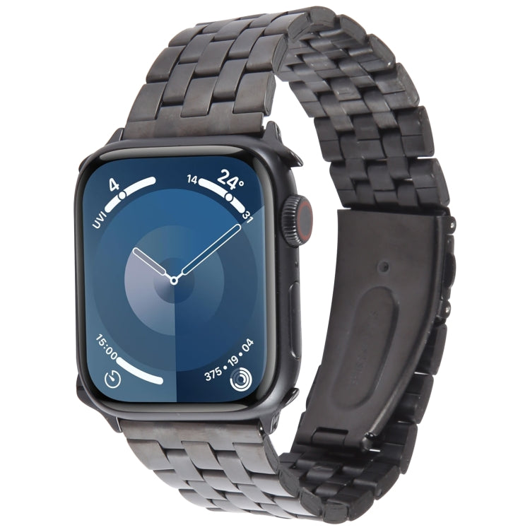 For Apple Watch SE 40mm 22mm Ultra-thin Five Beads Stainless Steel Watch Band(Black) - free shipping - PMC TechLife - Order now!