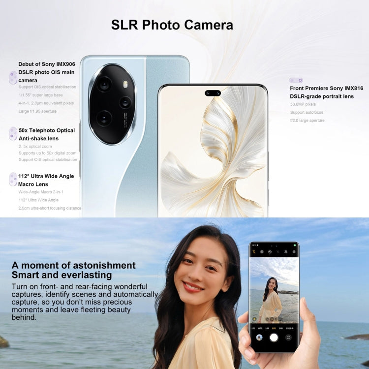 Honor 100 Pro, 16GB+512GB, Screen Fingerprint Identification, 6.78 inch MagicOS 7.2 Snapdragon 8 Gen 2 Octa Core up to 3.19GHz, Network: 5G, NFC, OTG, Support Google Play(Purple) - free shipping - PMc TechLife - Order now!