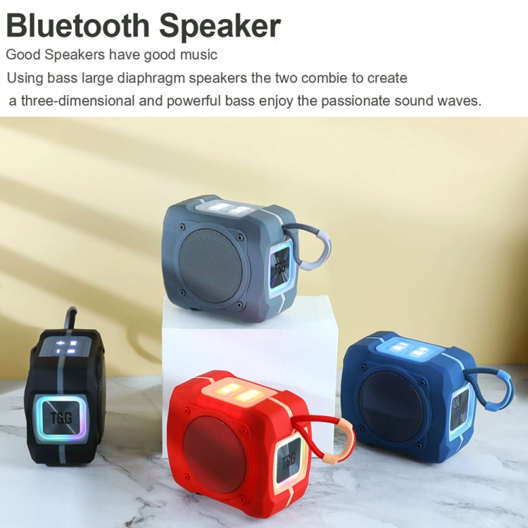 T&G TG661 Colorful LED Portable Outdoor Wireless Bluetooth Speaker(Grey) - free shipping - PMC Jewellery - Order now!