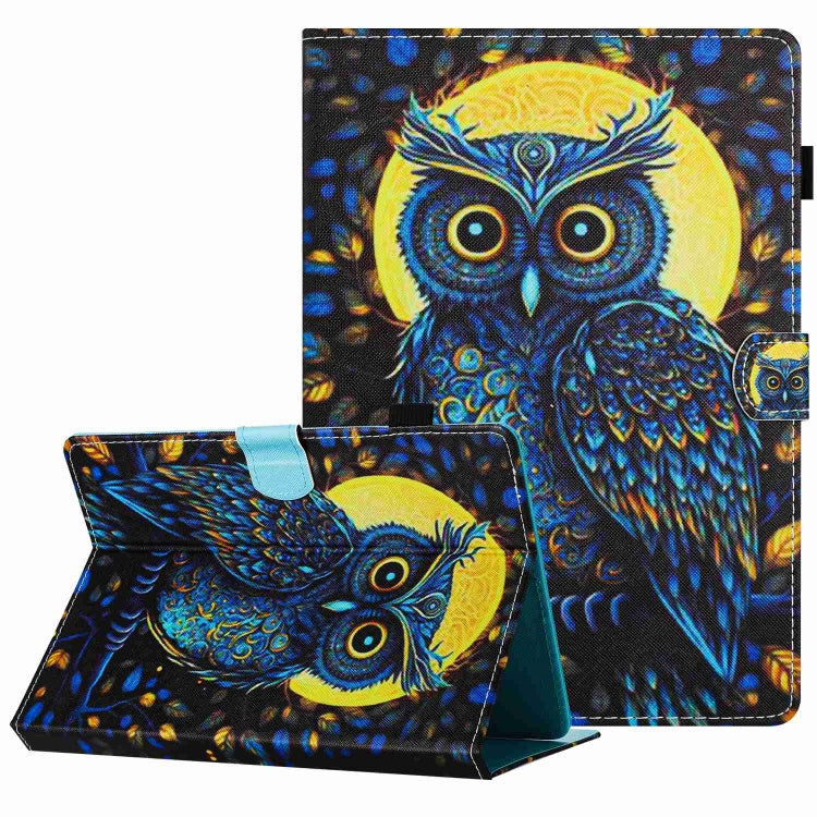 For 10 inch Painted Pattern Stitching Leather Tablet Case(Moonlight Eagle) - 10 - 11 inch by PMC TechLife | Online Shopping South Africa | PMC TechLife | Buy Now Pay Later Mobicred