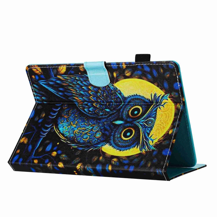For 10 inch Painted Pattern Stitching Leather Tablet Case(Moonlight Eagle) - 10 - 11 inch by PMC TechLife | Online Shopping South Africa | PMC TechLife | Buy Now Pay Later Mobicred