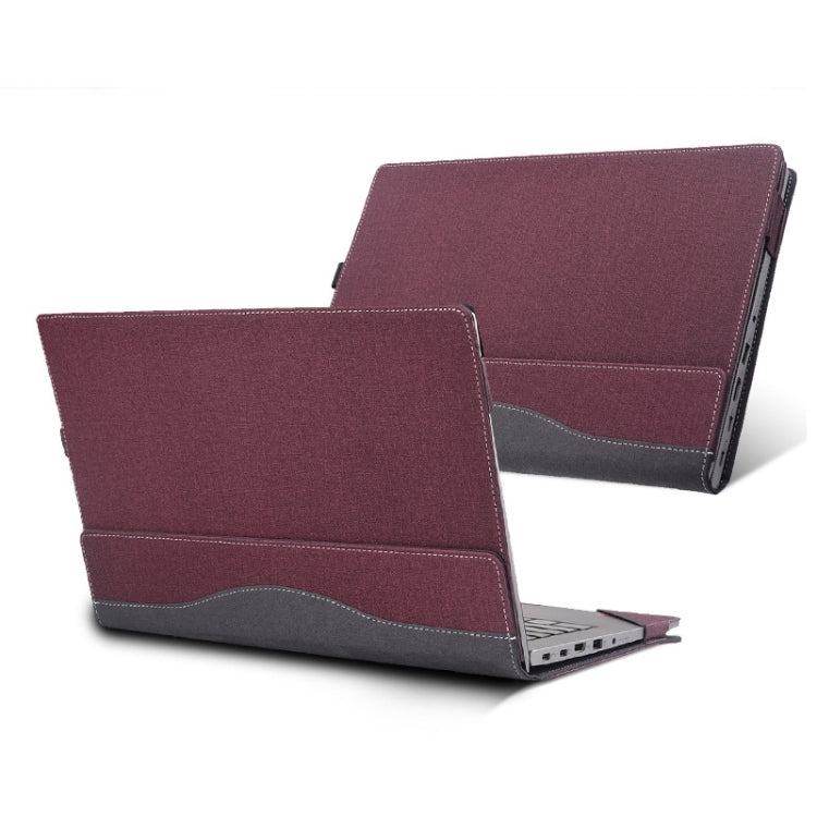For Lenovo V14 G2 ALC / ITL / IJL Laptop Leather Shockproof Protective Case(Wine Red) - 14.1 inch by PMC Jewellery | Online Shopping South Africa | PMC Jewellery | Buy Now Pay Later Mobicred