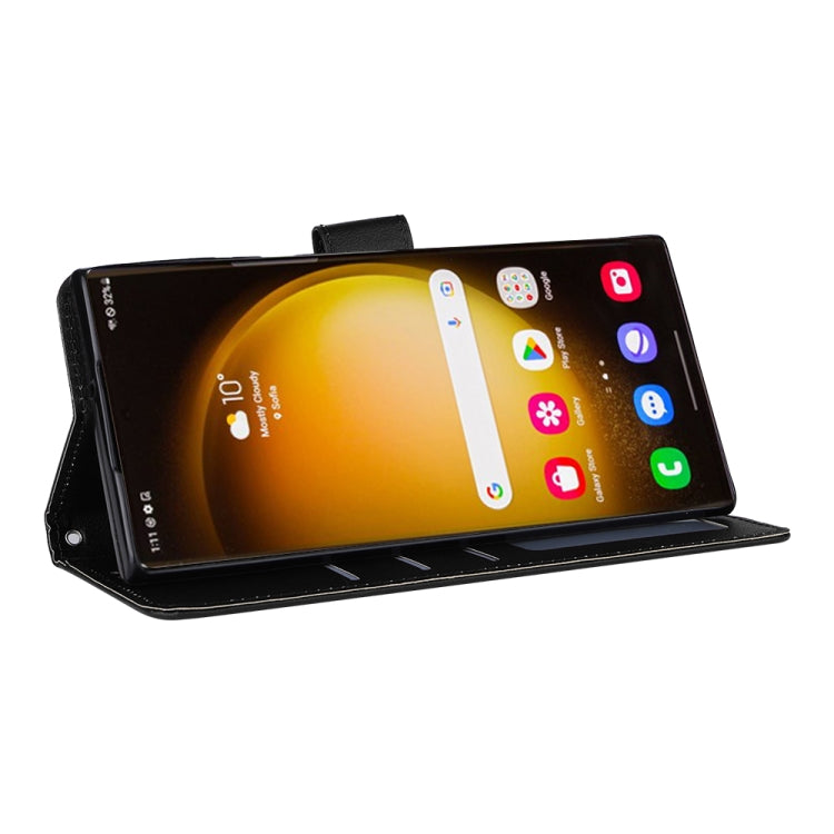 For Samsung Galaxy S24 Ultra 5G 3-Card Slots Multifunctional Leather Phone Case(Black) - Galaxy S24 Ultra 5G Cases by PMC TechLife | Online Shopping South Africa | PMC TechLife