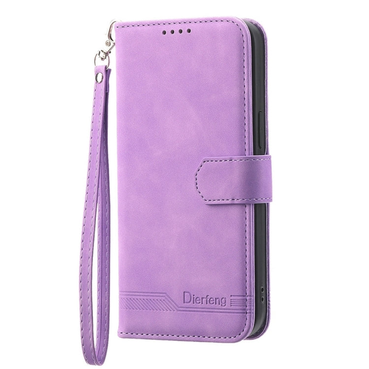 For Google Pixel 9 Pro Dierfeng Dream Line TPU + PU Leather Phone Case(Purple) - Google Cases by PMC TechLife | Online Shopping South Africa | PMC TechLife | Buy Now Pay Later Mobicred
