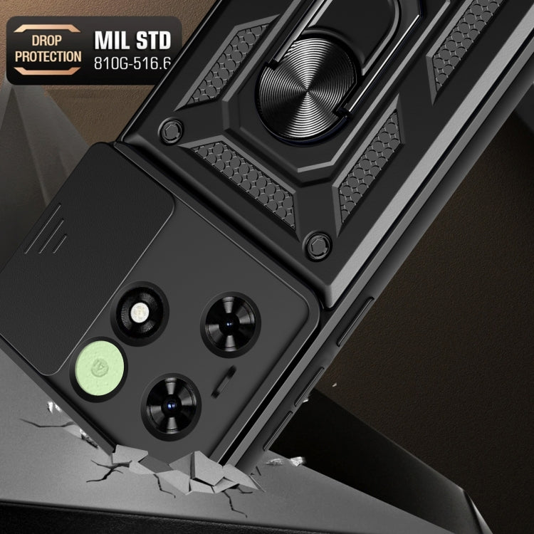 For Tecno Spark Go 2024 / Spark 20 Sliding Camera Cover Design TPU+PC Phone Case(Black) - Tecno Cases by PMC Jewellery | Online Shopping South Africa | PMC Jewellery | Buy Now Pay Later Mobicred