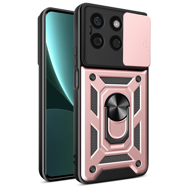 For Honor X8b Sliding Camera Cover Design TPU+PC Phone Case(Rose Gold) - Honor Cases by PMC TechLife | Online Shopping South Africa | PMC TechLife | Buy Now Pay Later Mobicred