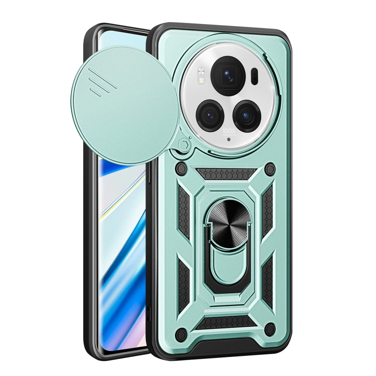 For Honor Magic6 Pro Sliding Camera Cover Design TPU+PC Phone Case(Green) - Honor Cases by PMC TechLife | Online Shopping South Africa | PMC TechLife | Buy Now Pay Later Mobicred