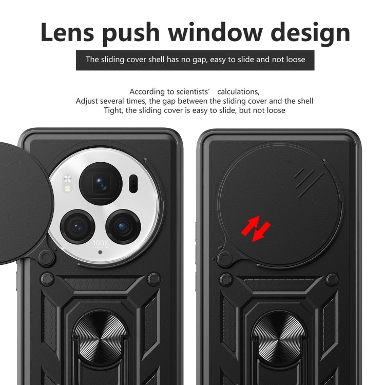 For Honor Magic6 Pro Sliding Camera Cover Design TPU+PC Phone Case(Silver) - Honor Cases by PMC TechLife | Online Shopping South Africa | PMC TechLife | Buy Now Pay Later Mobicred