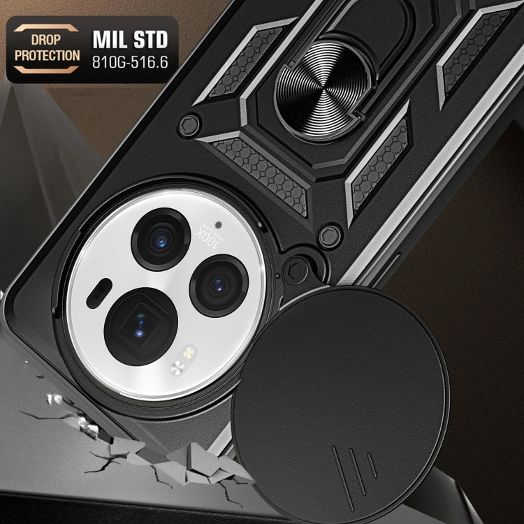 For Honor Magic6 Pro Sliding Camera Cover Design TPU+PC Phone Case(Silver) - Honor Cases by PMC TechLife | Online Shopping South Africa | PMC TechLife | Buy Now Pay Later Mobicred