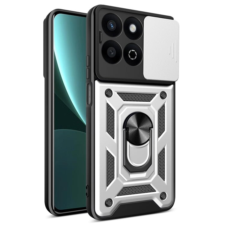 For Honor 200 Smart Sliding Camera Cover Design TPU+PC Phone Case(Silver) - free shipping - PMC TechLife - Order now!