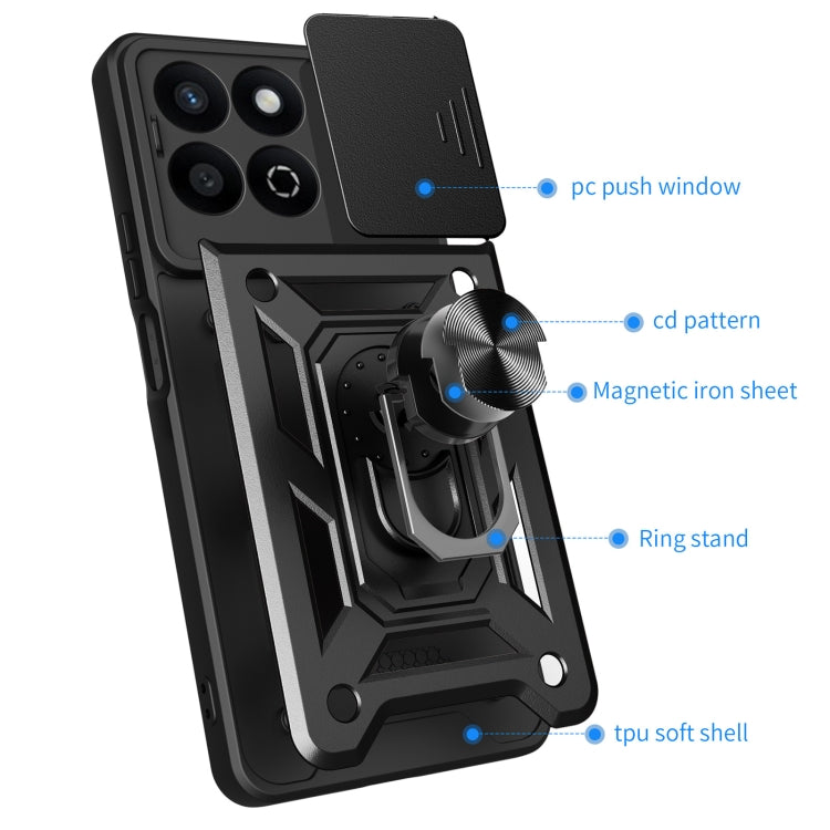 For Honor 200 Smart Sliding Camera Cover Design TPU+PC Phone Case(Silver) - free shipping - PMC TechLife - Order now!