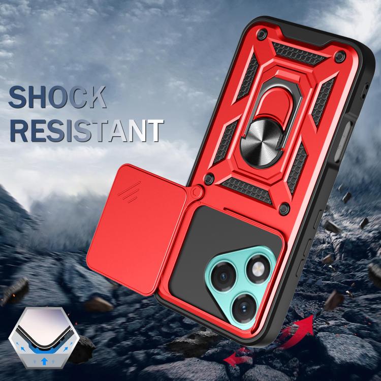 For Honor 400 Lite Global Sliding Camera Cover Design TPU+PC Phone Case(Red) - free shipping - PMC TechLife - Order now!