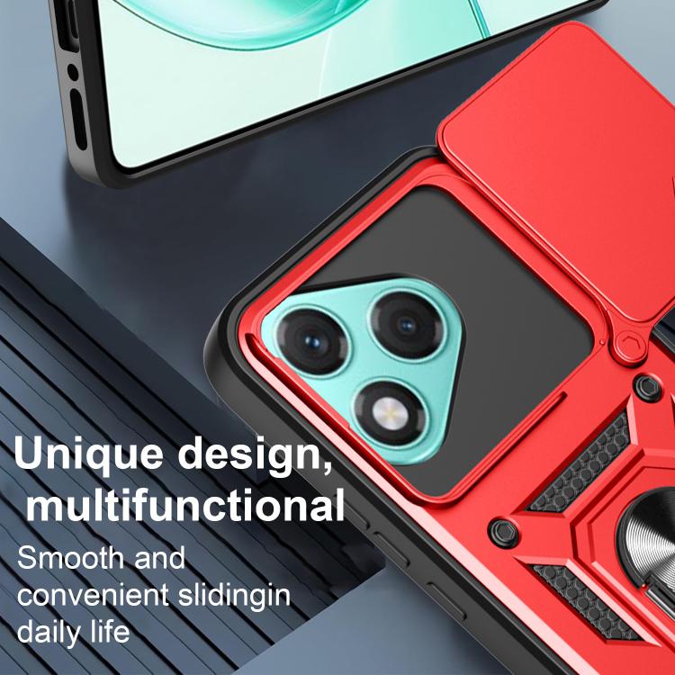 For Honor 400 Lite Global Sliding Camera Cover Design TPU+PC Phone Case(Red) - free shipping - PMC TechLife - Order now!