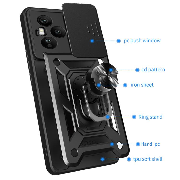 For Honor 400 Pro Global 160.8mm Sliding Camera Cover Design TPU+PC Phone Case(Red) - free shipping - PMC TechLife - Order now!