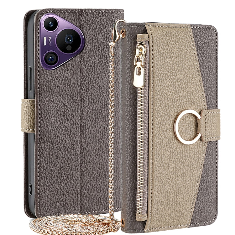 For Huawei Pura 70 Pro / 70 Pro+ 5G Crossbody Litchi Texture Leather Phone Case(Grey) - free shipping - PMC Jewellery - Order now!