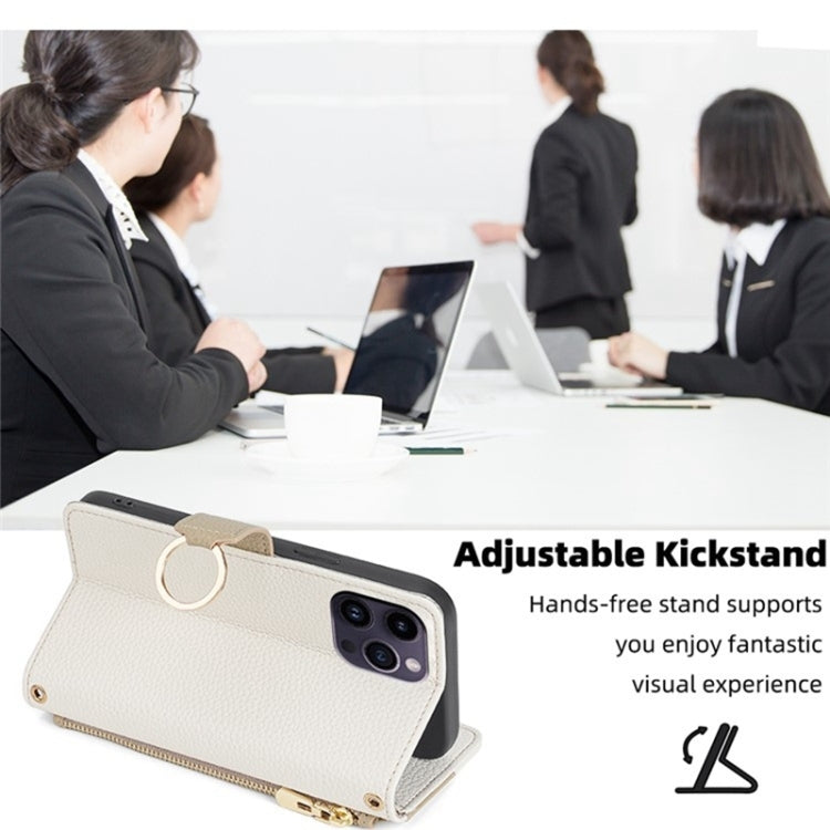 For OnePlus Nord CE 2 Lite 5G Crossbody Litchi Texture Leather Phone Case(White) - OnePlus Cases by PMC TechLife | Online Shopping South Africa | PMC TechLife | Buy Now Pay Later Mobicred