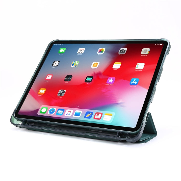 For iPad Air 13 2024 / Pro 12.9 2022 / 2021 Multi-folding TPU Leather Tablet Case with Holder & Pen Slot(Gold) - iPad Pro 12.9 (2018) Cases by PMC TechLife | Online Shopping South Africa | PMC TechLife | Buy Now Pay Later Mobicred