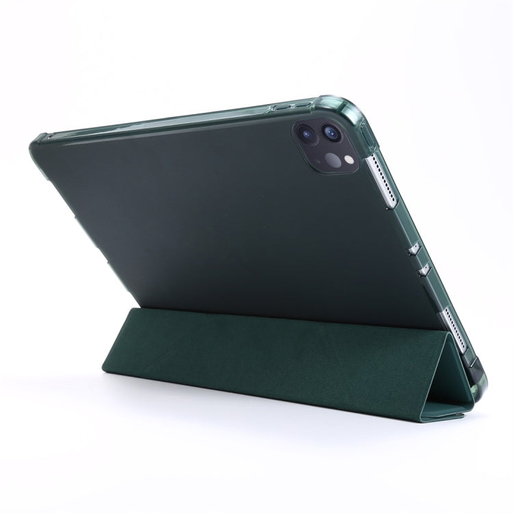 For iPad Air 13 2024 / Pro 12.9 2022 / 2021 Multi-folding TPU Leather Tablet Case with Holder & Pen Slot(Gold) - iPad Pro 12.9 (2018) Cases by PMC TechLife | Online Shopping South Africa | PMC TechLife | Buy Now Pay Later Mobicred