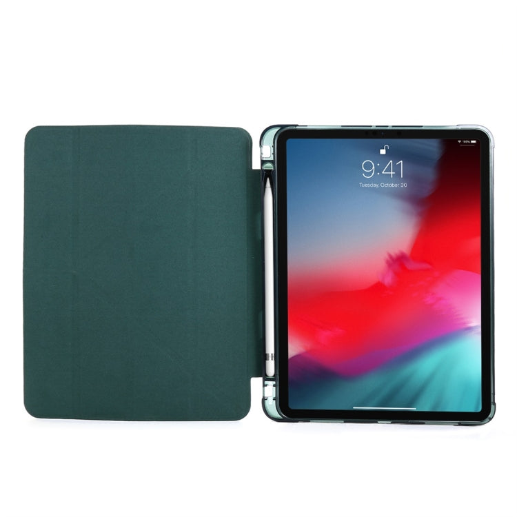 For iPad Air 13 2024 / Pro 12.9 2022 / 2021 Multi-folding TPU Leather Tablet Case with Holder & Pen Slot(Gold) - iPad Pro 12.9 (2018) Cases by PMC TechLife | Online Shopping South Africa | PMC TechLife | Buy Now Pay Later Mobicred