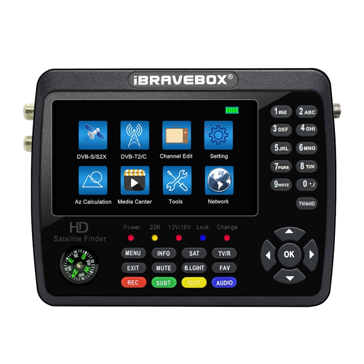 iBRAVEBOX V10 Finder Pro+ 4.3 inch Display Digital Satellite Meter Signal Finder, Support DVB-S/S2/S2X/T/T2/C AHD, Plug Type:EU Plug(Black) - free shipping - PMC TechLife - Order now!