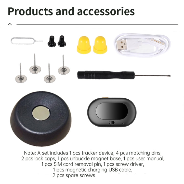 V41 Smart GPS Tracker IP67 Waterproof Pet Anti-loss Positioner, Version:4G  Version-A for Europe Asia Africa Australia(Black) - Pet Tracker by PMC TechLife | Online Shopping South Africa | PMC TechLife | Buy Now Pay Later Mobicred