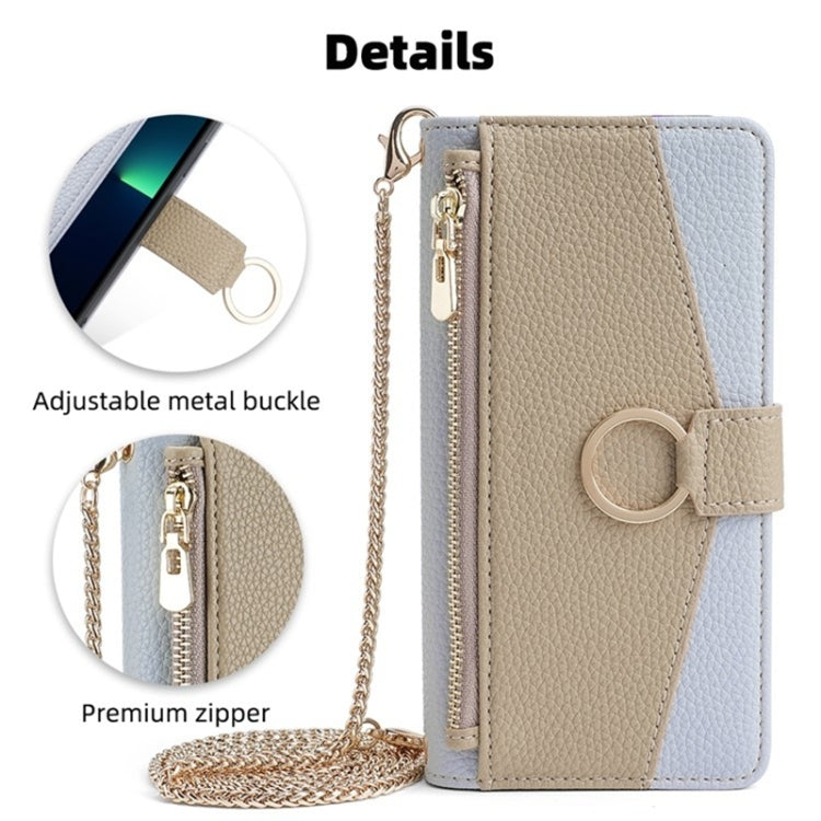 For Asus Zenfone 8 ZS590KS Crossbody Litchi Texture Leather Phone Case(Blue) - ASUS Cases by PMC TechLife | Online Shopping South Africa | PMC TechLife | Buy Now Pay Later Mobicred