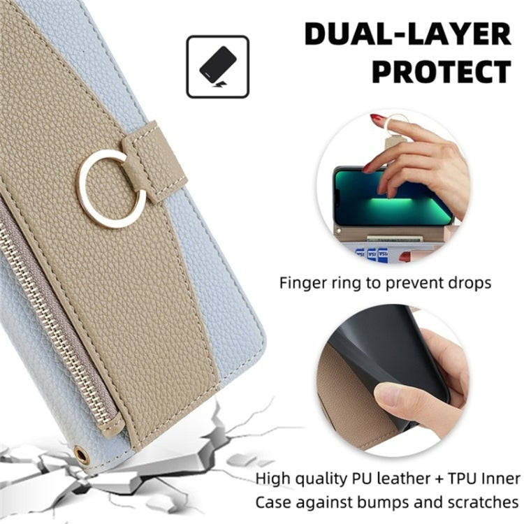 For Asus Zenfone 8 ZS590KS Crossbody Litchi Texture Leather Phone Case(Blue) - ASUS Cases by PMC TechLife | Online Shopping South Africa | PMC TechLife | Buy Now Pay Later Mobicred