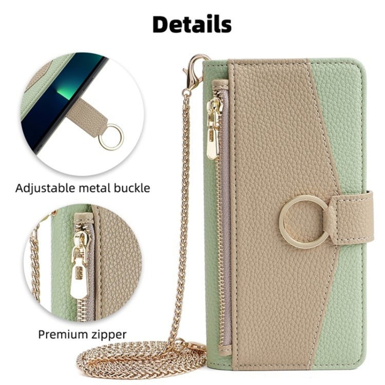 For Asus Zenfone 8 ZS590KS Crossbody Litchi Texture Leather Phone Case(Green) - ASUS Cases by PMC TechLife | Online Shopping South Africa | PMC TechLife | Buy Now Pay Later Mobicred