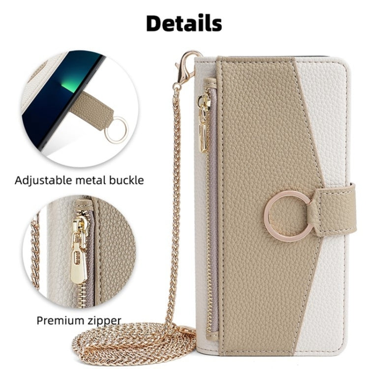 For Asus Zenfone 8 ZS590KS Crossbody Litchi Texture Leather Phone Case(White) - ASUS Cases by PMC TechLife | Online Shopping South Africa | PMC TechLife | Buy Now Pay Later Mobicred