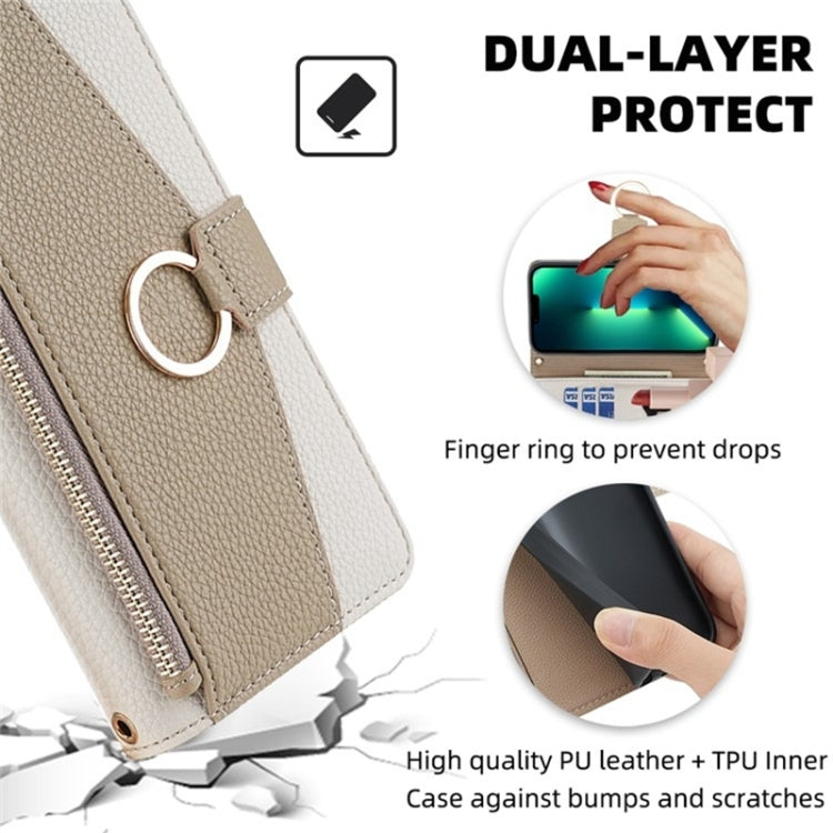 For Asus Zenfone 8 ZS590KS Crossbody Litchi Texture Leather Phone Case(White) - ASUS Cases by PMC TechLife | Online Shopping South Africa | PMC TechLife | Buy Now Pay Later Mobicred