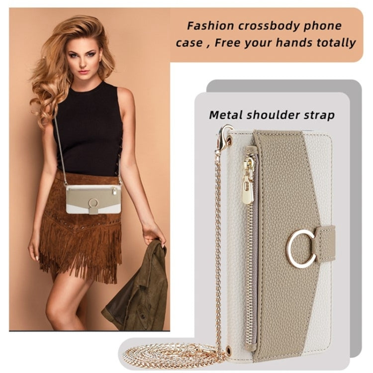 For Asus Zenfone 8 ZS590KS Crossbody Litchi Texture Leather Phone Case(White) - ASUS Cases by PMC TechLife | Online Shopping South Africa | PMC TechLife | Buy Now Pay Later Mobicred