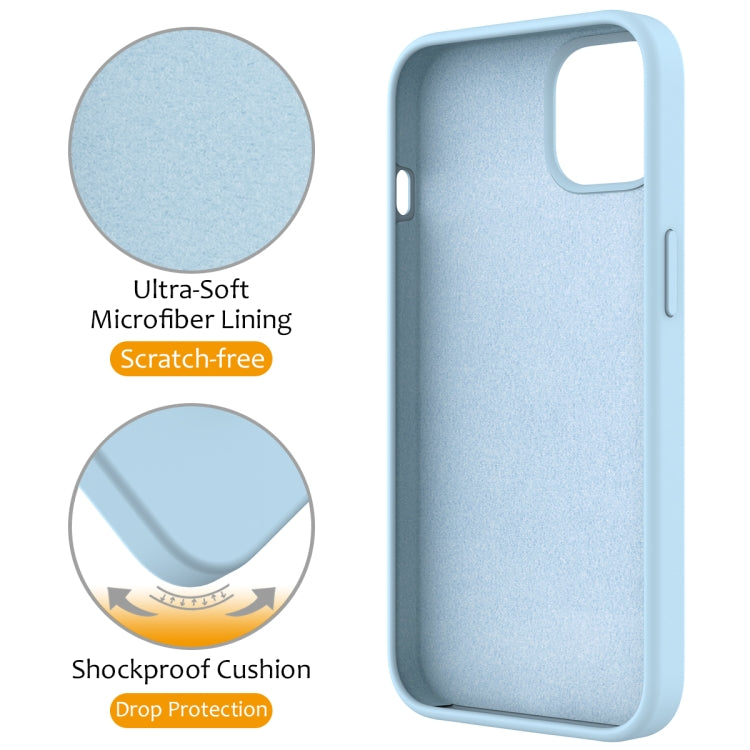 For iPhone 15 Plus MagSafe Magnetic Liquid Silicone Phone Case with Ring Holder(Sky Blue) - iPhone 15 Plus Cases by PMC TechLife | Online Shopping South Africa | PMC TechLife