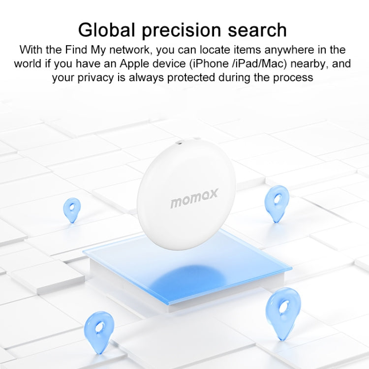 MOMAX BR7 PINPOP Wireless Location Anti-lost Device(White) - Anti-lost Alarm by MOMAX | Online Shopping South Africa | PMc TechLife | Buy Now Pay Later Mobicred
