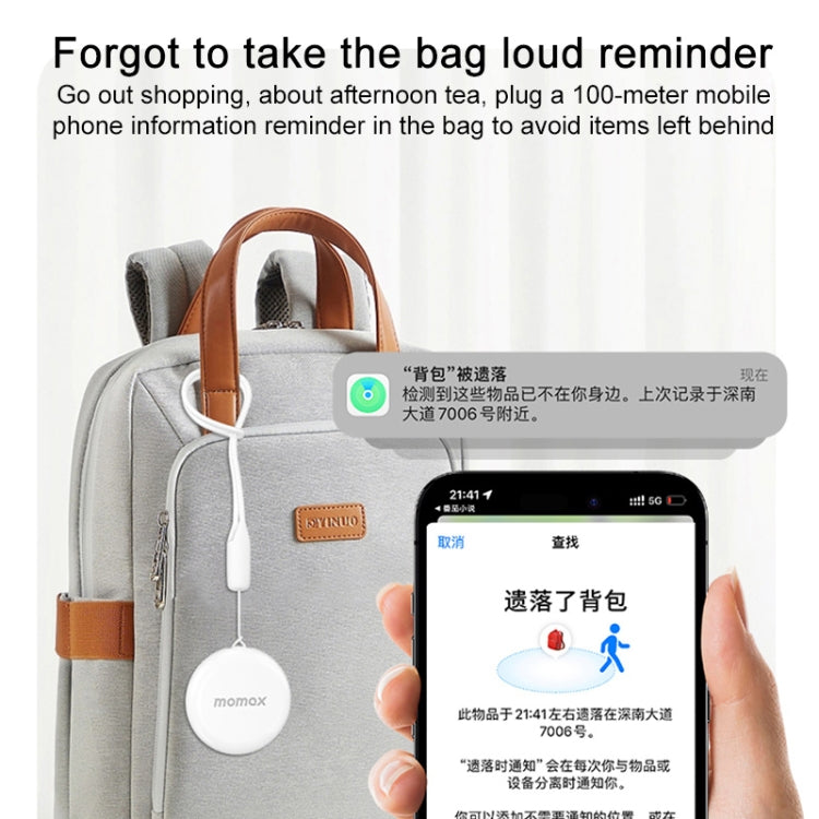 MOMAX BR7 PINPOP Wireless Location Anti-lost Device(White) - Anti-lost Alarm by MOMAX | Online Shopping South Africa | PMc TechLife | Buy Now Pay Later Mobicred