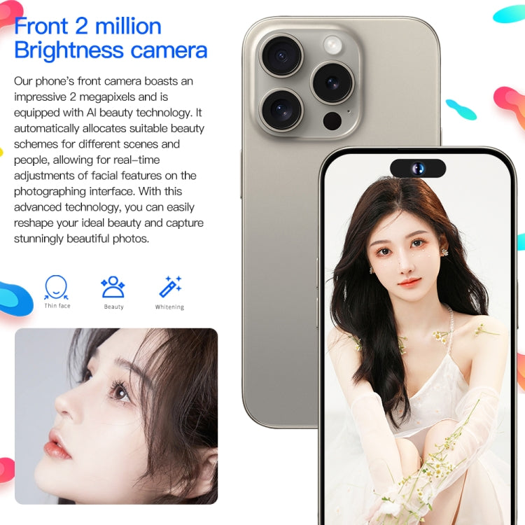 i15ProMax / U18, 3GB+32GB, 6.53 inch Face Identification Android 8.1 MTK6737 Quad Core, Network: 4G, OTG, Dual SIM(White) -  by PMC TechLife | Online Shopping South Africa | PMC TechLife