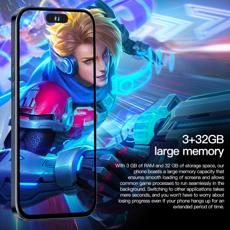 i15ProMax / U18, 3GB+32GB, 6.53 inch Face Identification Android 8.1 MTK6737 Quad Core, Network: 4G, OTG, Dual SIM(Black) -  by PMC TechLife | Online Shopping South Africa | PMC TechLife
