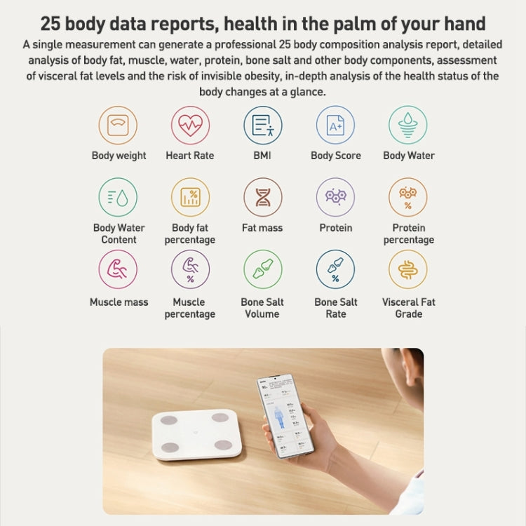 Original Xiaomi Mijia Smart Home Body Fat Scale S400 BT5.0 LED Display Dual Frequency Measurement(White) - free shipping - PMC TechLife - Order now!