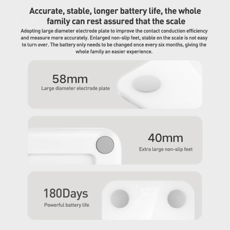 Original Xiaomi Mijia Smart Home Body Fat Scale S400 BT5.0 LED Display Dual Frequency Measurement(White) - free shipping - PMC TechLife - Order now!
