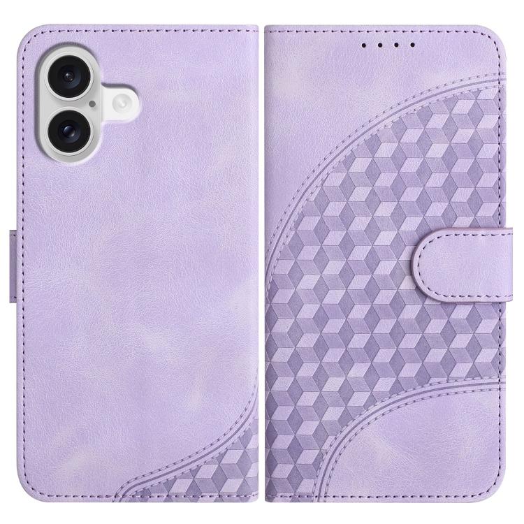 For iPhone 17 YX0060 Elephant Head Embossed Phone Leather Case with Lanyard(Light Purple) - free shipping - PMc TechLife - Order now!