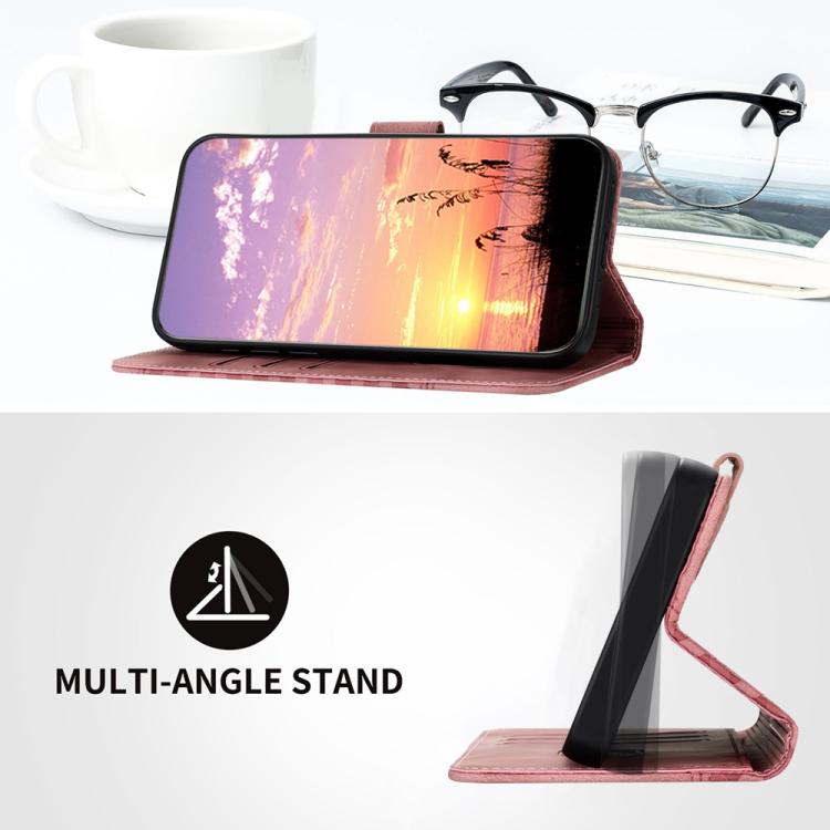 For iPhone 17 Pro Max YX0060 Elephant Head Embossed Phone Leather Case with Lanyard(Pink) - free shipping - PMc TechLife - Order now!