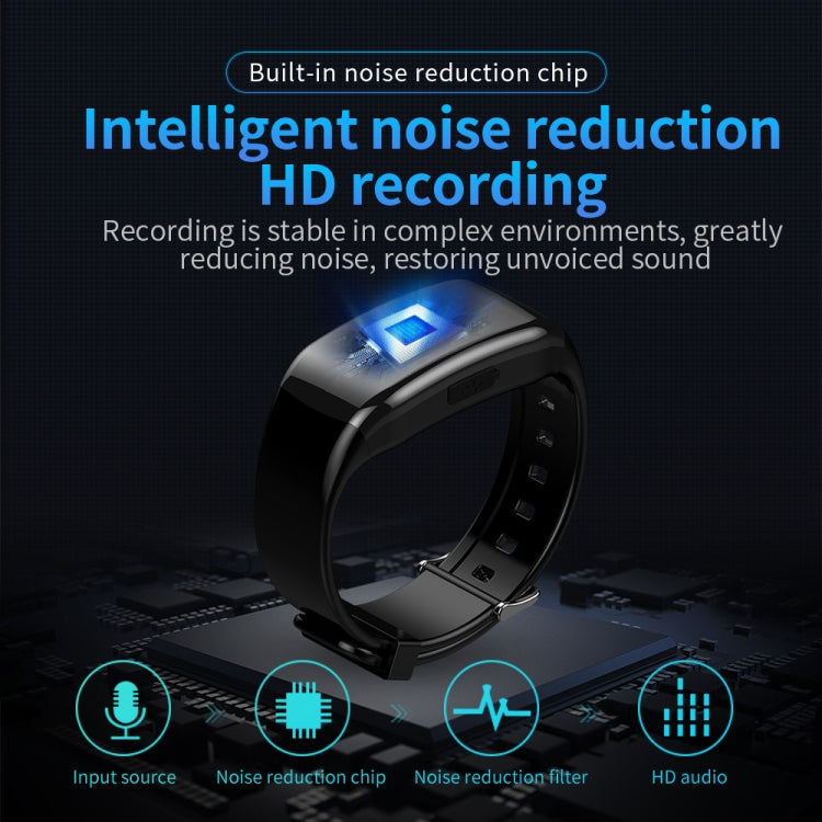 JNN D5 HD Noise Reduction Smart Recording Electronic Bracelet, Capacity:32GB - Recording Pen by JNN | Online Shopping South Africa | PMC TechLife | Buy Now Pay Later Mobicred