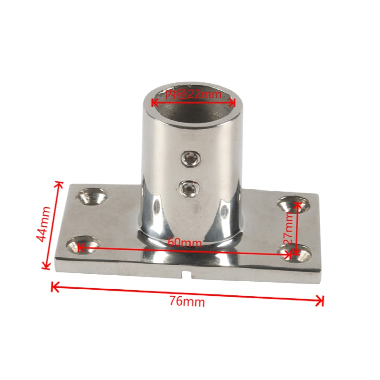 A8767 Ship / Yacht 316 Stainless Steel 90 Degree Square Tube Holder with Screws + Wrench(Silver) - Marine Accessories & Parts by PMC TechLife | Online Shopping South Africa | PMC TechLife | Buy Now Pay Later Mobicred